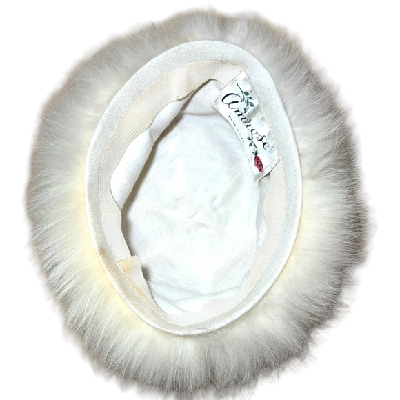 Amrose New York Vintage Cream Furr Pill Hat main image 5